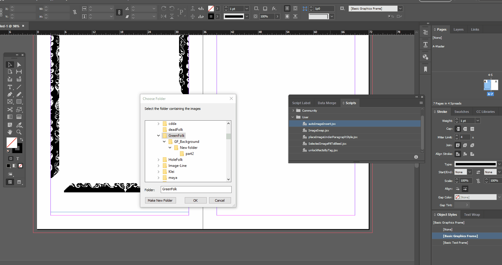 Auto placing images into labeled frames in InDesign